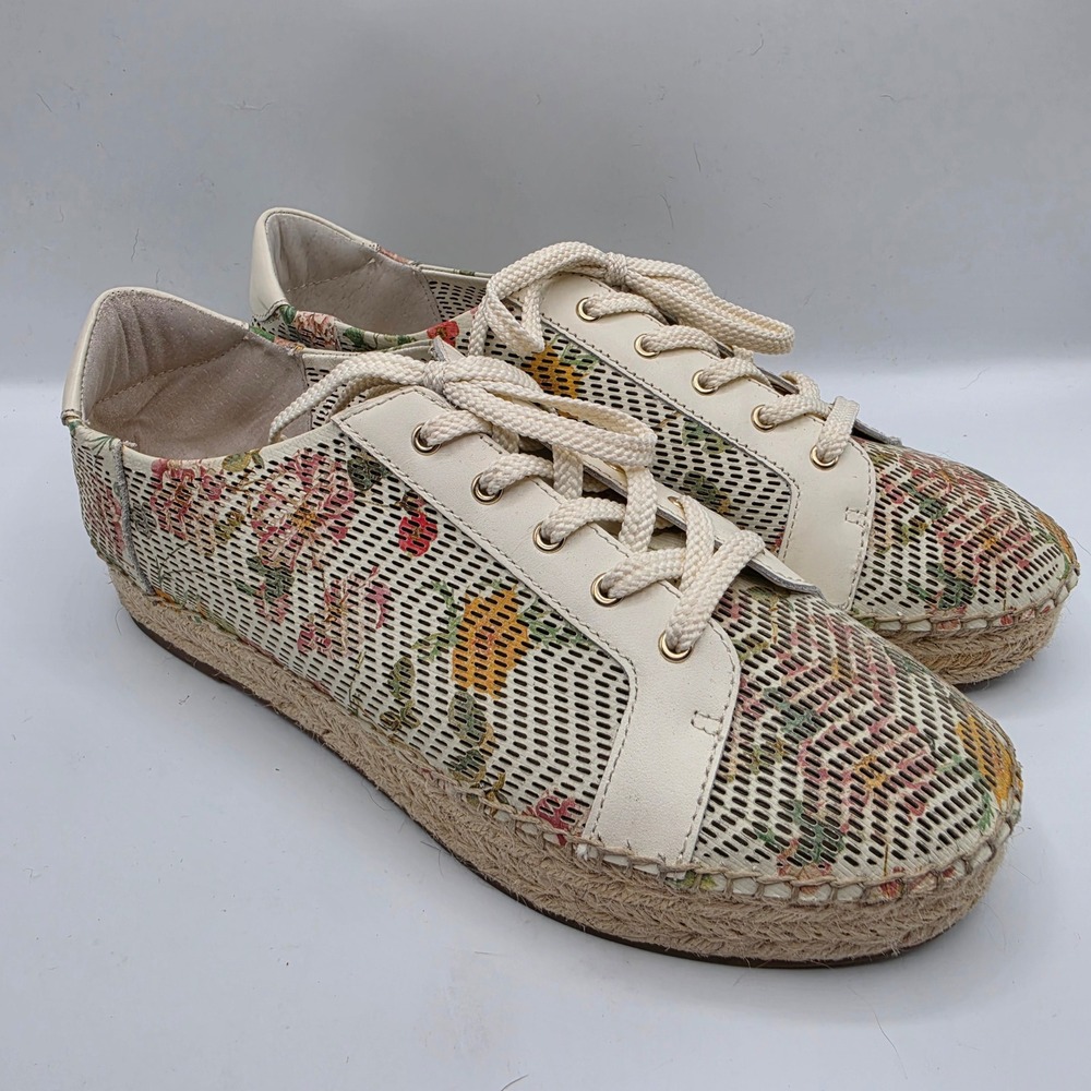 Vince‎ Camuto Joellan Floral Perforated Espadrille Platform Sneakers Multi 10